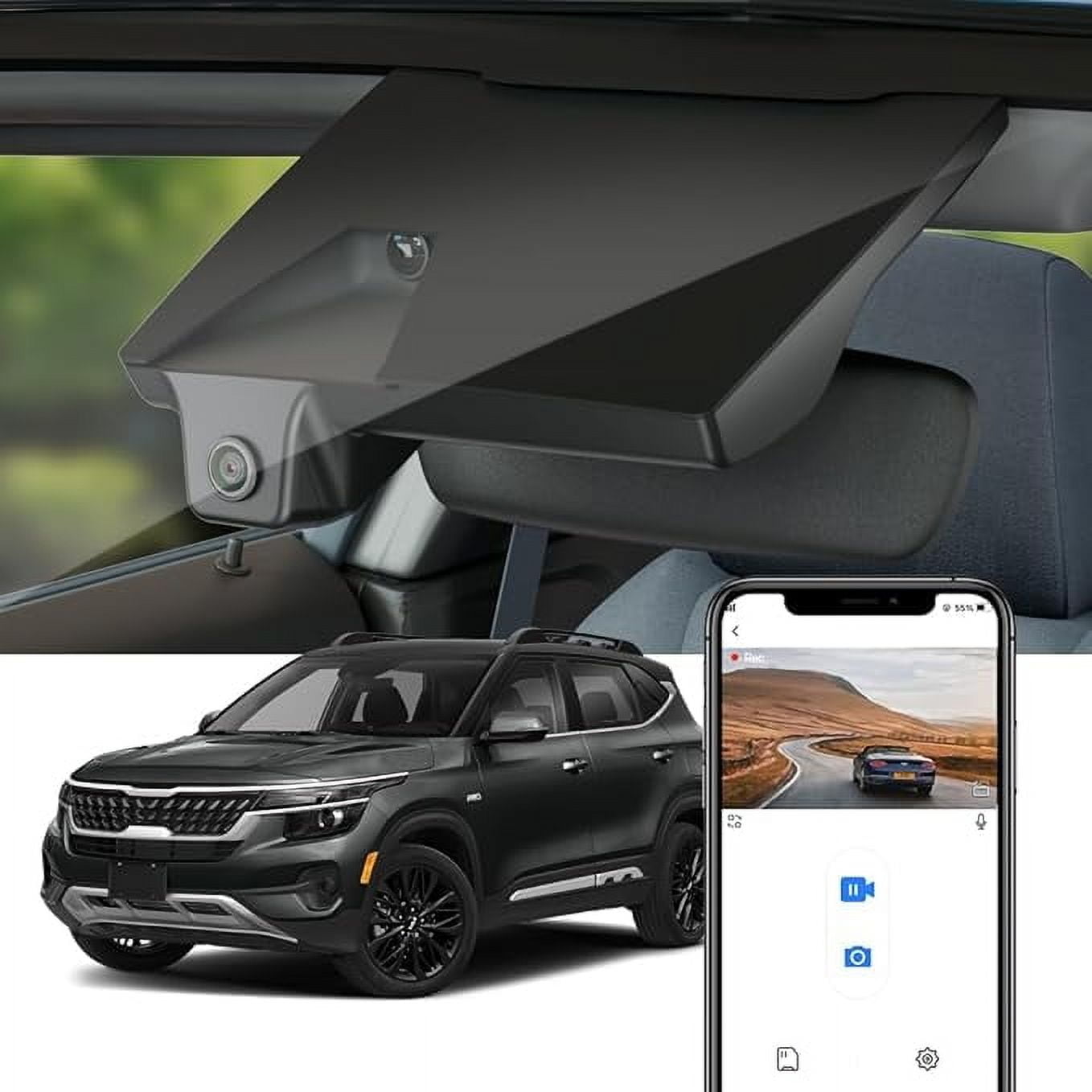Fitcamx 4K Dash Cam For BMW IX 2022-2025 - OEM Style, Built-in WiFi, 2160P, G-Sensor, Loop Recording, Includes 64GB Card - View #7