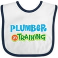 thumbnail image 3 of Inktastic Plumber in Training Boys or Girls Baby Bib, 3 of 4