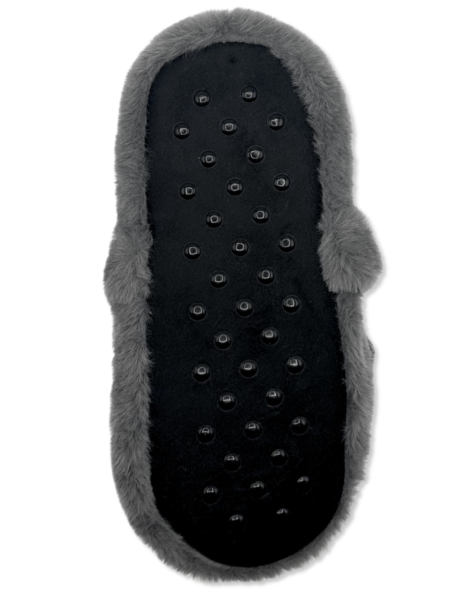 Fuzzy Babba Women's Faux Fur Oversized Bow Mary Jane Slipper Socks, 1-Pack, Shoe Sizes 7-9.5