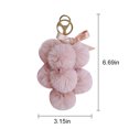 thumbnail image 4 of Coofit Faux Fur Ball Keychain Bowknot Grape Design Pom Pom Ball Charm Purse Pendant, 4 of 6