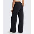 thumbnail image 2 of G4Free Fleece Lined Pants Women Drawstring Waist Wide Leg Pants Winter Cotton Lounge Sweatpants with Pockets 29''/31''/33'', 2 of 7