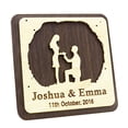 thumbnail image 1 of 10 Custom Engraved Wooden Magnets Rustic Wedding Save The Date Wooden Magnets Persoanlized Gift, 1 of 1