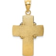 thumbnail image 4 of 14K Two-Tone Diamond-Cut Cross Pendant (32.25 X 18) Made In United States k3643, 4 of 5