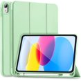 thumbnail image 1 of KOMI for iPad 10th Generation Case 2022 with Pencil Holder, iPad 10.9 Inch Case [Support Touch ID] Flexible TPU Back Shell Smart Trifold Stand Protective Cover, Auto Wake/Sleep, 1 of 5