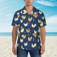 thumbnail image 4 of Goofa Funny Chicken Hawaiian Shirt for Men, Unisex Summer Beach Casual Short Sleeve Button Down Shirts,Aloha Tropical Floral print shirt-X-Large, 4 of 9