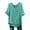 Mint Green, variant on Womens Tops Light Green Ladies' Autumn Casual Loose Fashion Solid Color Cotton Blended Mid Sleeve Top T Shirt M