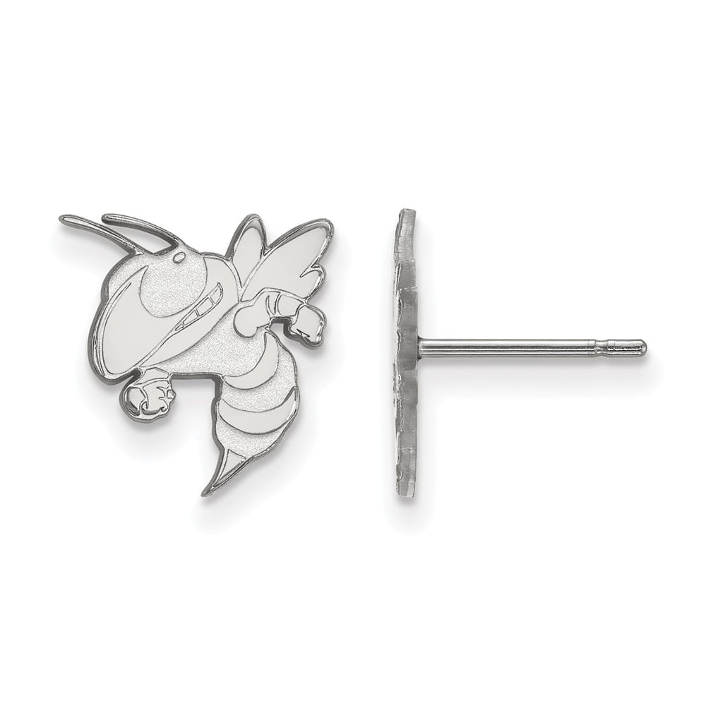 Sterling Silver LogoArt Georgia Institute of Technology Small Post Earrings Sterling Silver LogoArt Georgia Institute of Technology Small Post Earrings