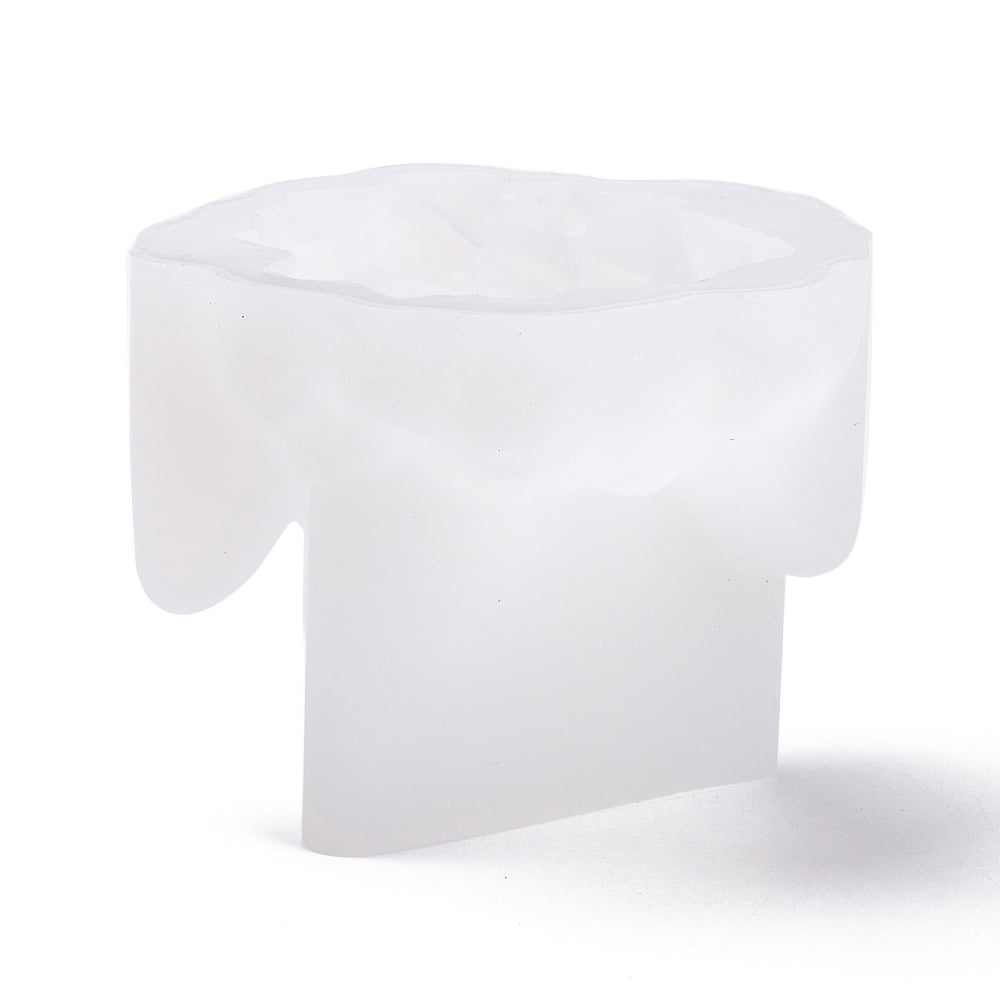 5pcs Cluster Silicone Molds Resin Casting Molds For UV Resin Epoxy Resin Jewelry Making White 53x68x56mm Inner Diameter: 51x48mm