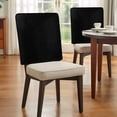 thumbnail image 6 of Pure Black Chair Back Covers, Removable Chair Covers for Dining Chairs Set of 4, Washable Chairs Slipcovers Back Seat Protector for Wedding Party 19"x20", 6 of 9