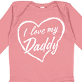 thumbnail image 4 of Inktastic I Love My Daddy in White Chalk Heart Boys or Girls Long Sleeve Baby Bodysuit, 4 of 5