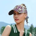 thumbnail image 4 of KLL Sport Sun Visor Hats Ball Caps Empty Top Baseball Sun Cap for Men Women-Rose Flowers, 4 of 6