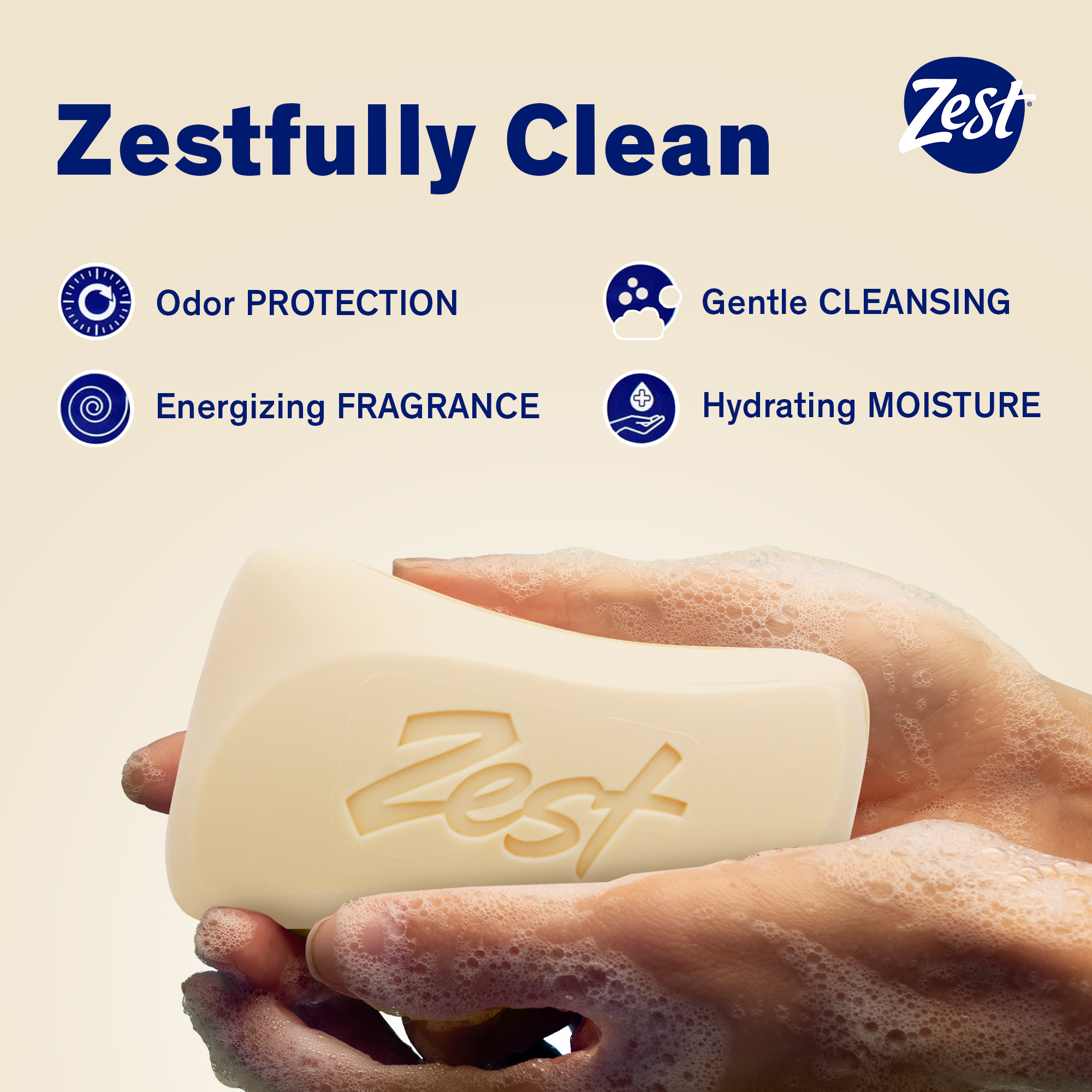 Zest Cocoa Butter & Shea Bar Soap, for All Skin Types, 4 oz, 8 Bars - image 5 of 7