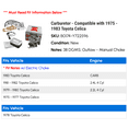 thumbnail image 2 of Carburetor - Compatible with 1975 - 1983 Toyota Celica 1976 1977 1978 1979 1980 1981 1982, 2 of 2