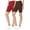 Brown-Burgundy, variant on MOA COLLECTION Women's 2-Pack Yoga Biker Shorts ? Elastic High Waist Design