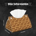 thumbnail image 6 of Lsque Dachshund Dog Puppy Printed Long Tissue Box Cover Holder, Facial Paper Organizer Dispenser,Triangle with Bottom Belt, PVC Leather Decorative Organizer, 6 of 9
