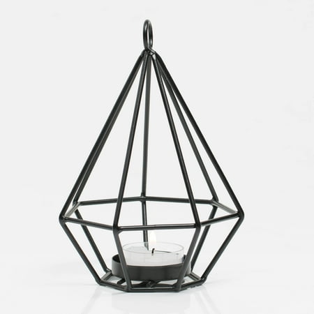 2 Palm Tree Candle Holders - Richland Geometric Tealight Candle Holders - Black Set of 2