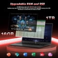 thumbnail image 4 of 15.6" FHD Laptop Intel Pentium N150 16GB RAM 1TB SSD (Beat i3-1115G4, 4-Core Up to 3.6GHz) with Backlit Keyboard 65W GaN Type-C Fingerprint for Home Student Business, 4 of 7