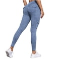 thumbnail image 2 of PFRNLF Leggings with Flap Pockets Workout Cargo Leggings for Women High Waist Tummy Control Running Yoga Pants, 2 of 8
