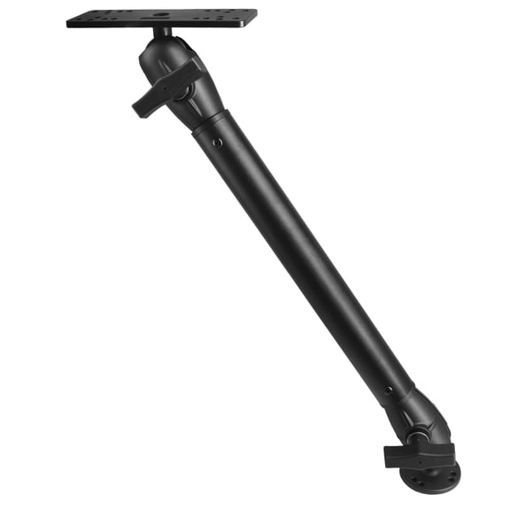 Aluminum Fish Finder Mount for Boat Tall Bow Electronics Bracket C size aluminum 18.3" long arm. 360° swivel. Great for bass boat kayak. Compatible with Garmin Lowrance Humminbird
