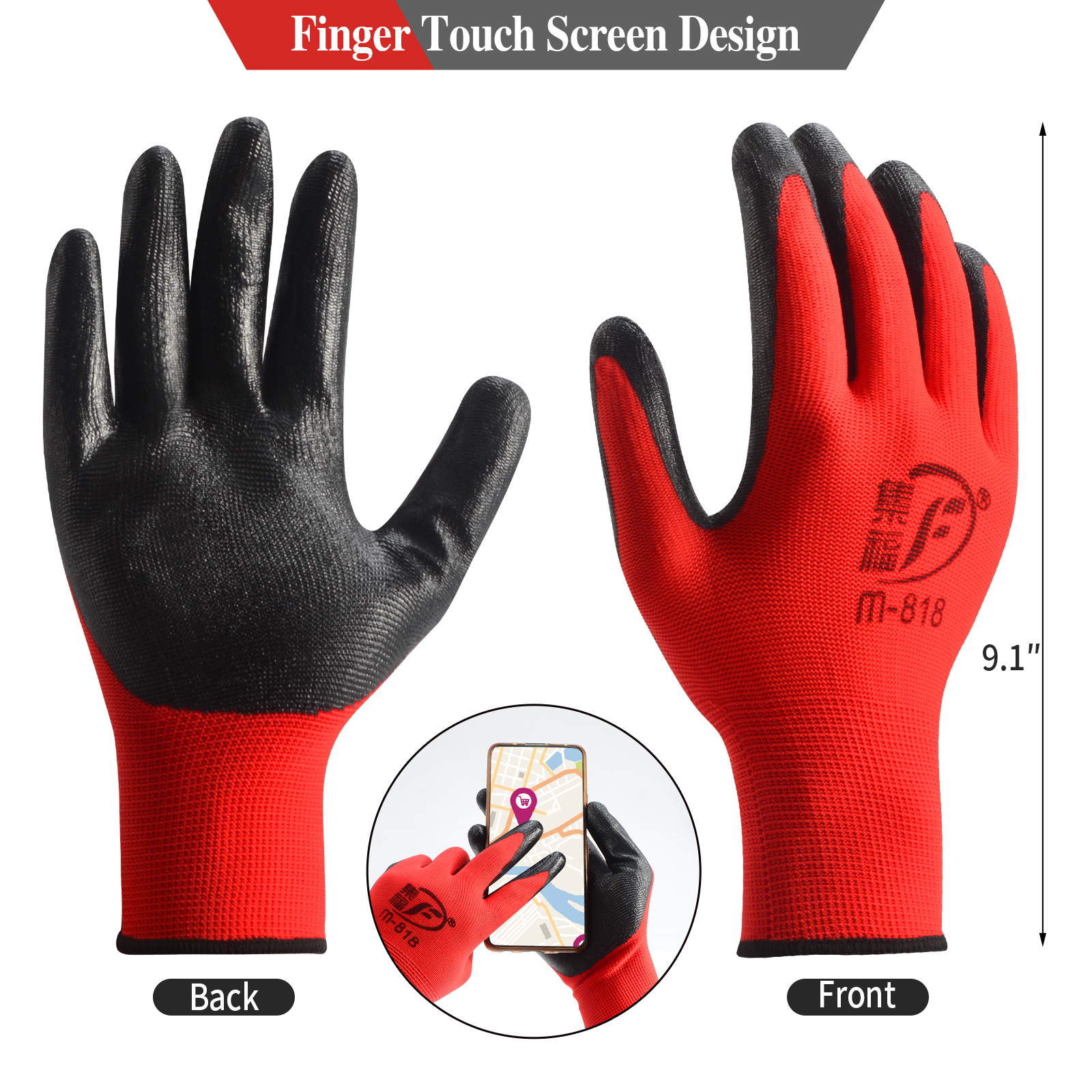 Youke Ola 24-Pair Work Gloves with Nitrile Coating photo 3