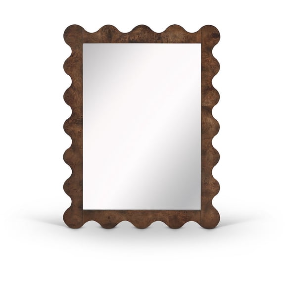 Meridian Furniture Vassa Brown Burl Veneer Mirror