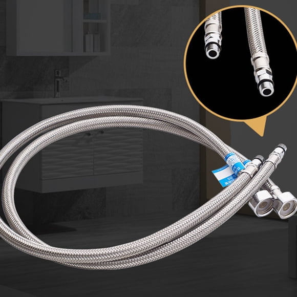 EXHUMKY 1Pcs Flexible Pipe for Sink Stainless Steel for Hot and Cold Connections