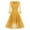 Yellow, variant on Lindreshi Womens Formal Dresses Long Sleeve Women's Fashion Vintage Solid T Round-Neck Three Quarter Sleeves Chiffon Dress