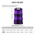 thumbnail image 4 of Rocae Purple Buffalo Plaid for Men's Basketball Jersey Lightweight and Breathable Athletic Tank Top,Quick-Drying Sports Jersey 3X-Large, 4 of 9