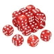 thumbnail image 1 of Juego de Dados Estándar de 6 Caras de Colores, Paquete de 20, Dados Mini Poliedros de Acrílico con Patrón de Perlas para Juegos de Mesa o Aprendizaje Matemático, Puntos Rojos/Blancos, 1 of 6
