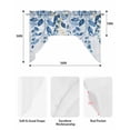 thumbnail image 5 of Blue Eucalyptus Leaves Swag Valances for Windows, Small Curtains Drapes, Watercolor Botanical Weeping Leaf Kitchen Window Curtains Over Sink Window Treatment Valance for Bedroom/Bathroom 56"x36", 5 of 5
