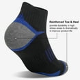 thumbnail image 4 of Smilooen Athletic Ankle Socks for Men and Women Cushioned Running Socks Low Cut 6 Pairs Black, Size 6-9, 4 of 6