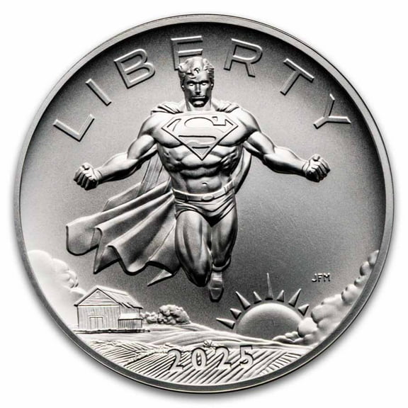 (2025) 2.5 oz Silver Comic Art Superman Medal (w/Box & COA)