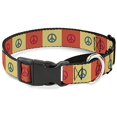 thumbnail image 1 of Buckle-Down Peace Blocks Red Yellowith Blue Martingale Dog Collar, 1 of 1