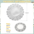 thumbnail image 2 of Uxcell 50 Pcs Servilletas de Papel de 4.3 Pulgadas Redondas de Encaje Decorativas, Papeles Desechables para Comidas y Fiestas, Plateado, 2 of 6