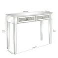 thumbnail image 6 of Hassch 2-Drawers Mirrored Computer Desk Dressing Table for Bedroom, Silver, 6 of 10