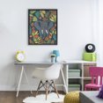 thumbnail image 3 of Stupell Industries Eclectic Exotic Leaf Pattern Elephant Black Floating Frame Canvas Art, 17 x 21, by Lisa R Dumm, 3 of 8