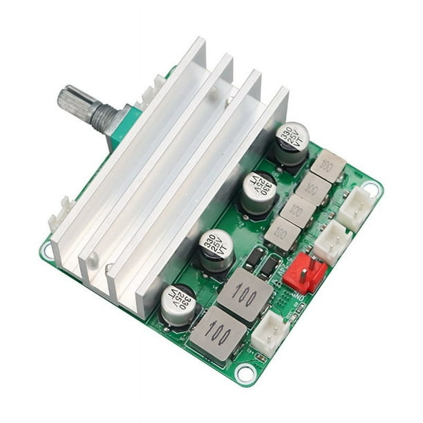 Placa Amplificadora de Potencia Audio Digital de 2,1 Canales, 2 X 50 W y 100 W, 12 V-24 V, Módulo Amplificador de Cine en Casa DIY con Graves y Agudos