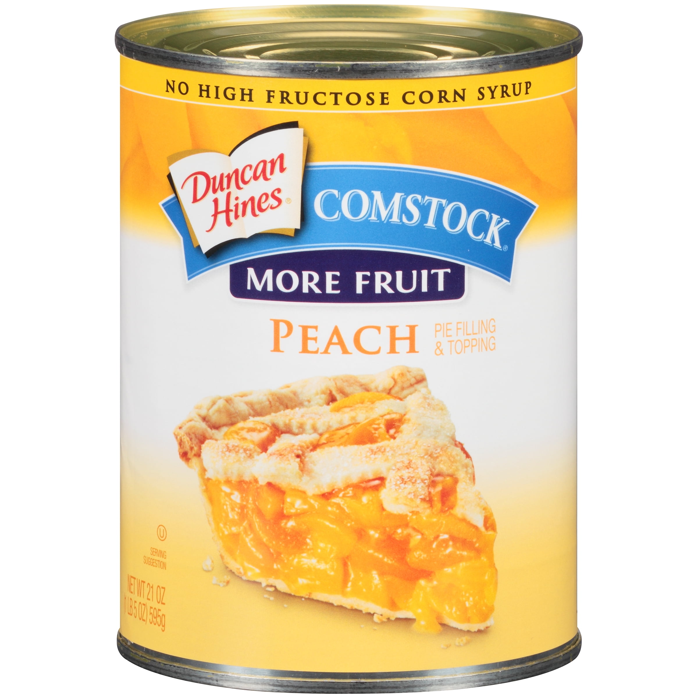 Duncan Hines Comstock More Fruit Peach Pie Filling & Topping 21 oz. Can by Pinnacle Foods