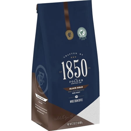 Folgers' Whole Bean 1850 Black Gold Coffee - Dark - 12 oz - 1 Each | Bundle of 5 Each
