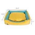 thumbnail image 6 of SUSSEXHOME Pets 29.5 x 23.5 x 7.1 Inches Washable Dog Bed for Large Dogs - Durable Waterproof Sofa Dog Bed with Sides - (CAMEL), 6 of 7