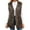 Dark Gray, variant on Mgmyaa Women's Sleeveless Faux Fur Vest Jacket for Winter, Long Plush Fleece V-Neck Open Front Warm Coat