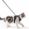 thumbnail image 4 of Scat Harness Small Dog Leash Adjustable Kitten Harness Black Reflective Cat Harness Collar Breathable Vest For Rabbit, European Cat, Maine Coon, Persi, 4 of 4