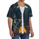 thumbnail image 2 of Fotbe Moonlit Skeleton Campfire Camisa Estampada de Manga Corta para Hombre, Casual de Verano, Estilo Playero, Sin Arrugas-XX-Large, 2 of 5