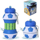 thumbnail image 1 of Botella Agua Plegable Deportiva Forma de Balón Fútbol Basquetbol Beisbol Tenis, Termo Portable. Botella Plegable para Viaje Deportes Xtellar azul, 1 of 4