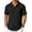Black, variant on Waffle Knit Button Up Shirt Men Short Sleeve Beach Shirts Stretch Textured Fashion No Iron Shirt