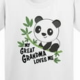thumbnail image 4 of Inktastic My Great Grandma Loves Me Cute Panda Youth T-Shirt, 4 of 5