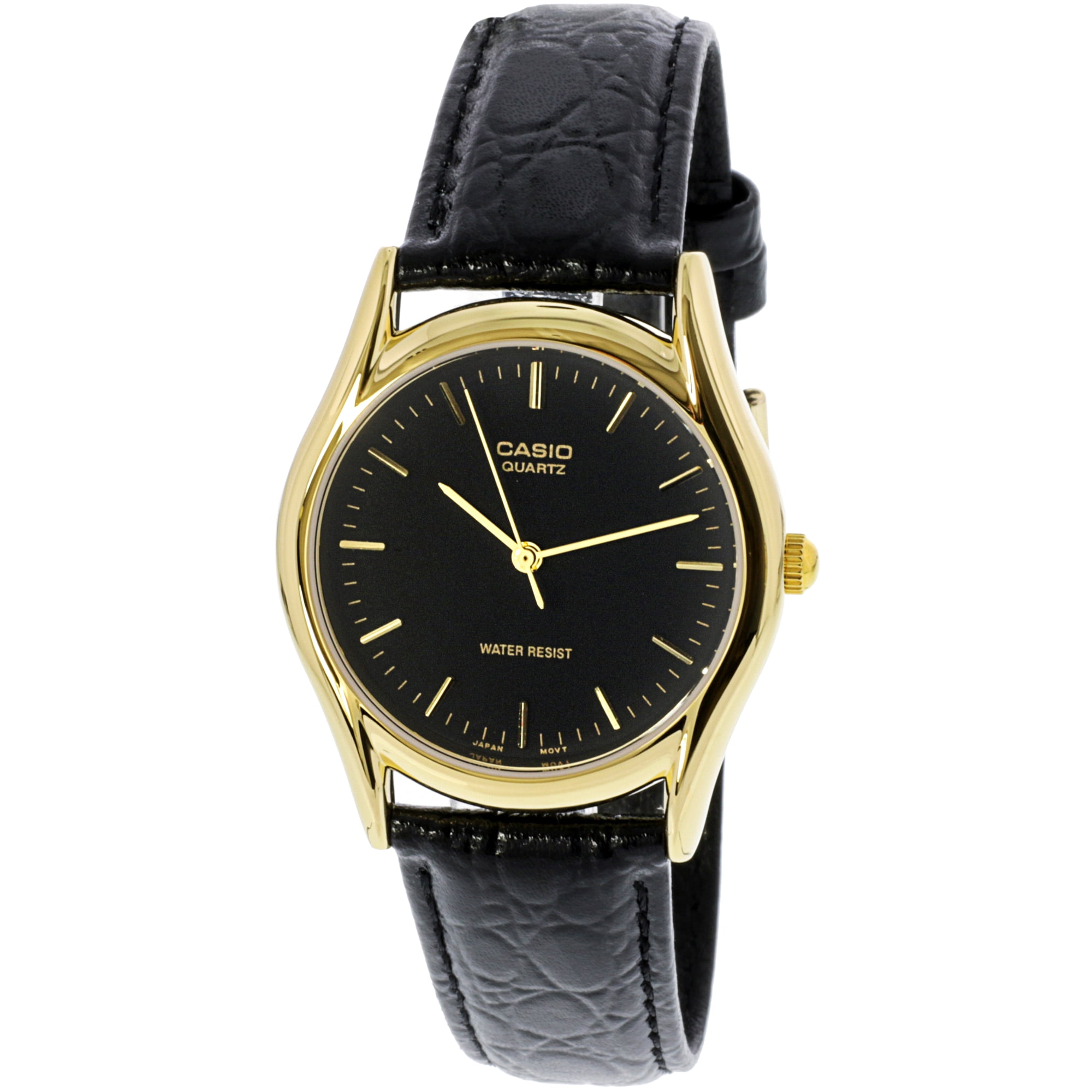 Casio Men's MTP1094Q-1A Black Leather Quartz Fashion Watch