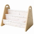 thumbnail image 1 of 3 Sprouts  Toddler Double-Sided Portable Bookshelf Rack for Bedroom and Playroom, Terrazzo Cream, 1 of 16