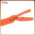 thumbnail image 3 of Uxcell 2Pcs Sewing Jacket Zippers 9 inch Resin Coats Replacement Coil Zipper for DIY Craft Bag Garment Home Textile Clothes,  Orange Red, 3 of 7