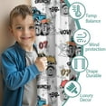 thumbnail image 3 of Blackout Kids Curtains,Monster Cartoon Trucks Cars Pattern Childrens Insulated Curtains Set Of 2,Bedroom Essentials,Toddler Room Decor 42"x54"(106x137cm), 3 of 4